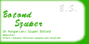 botond szuper business card